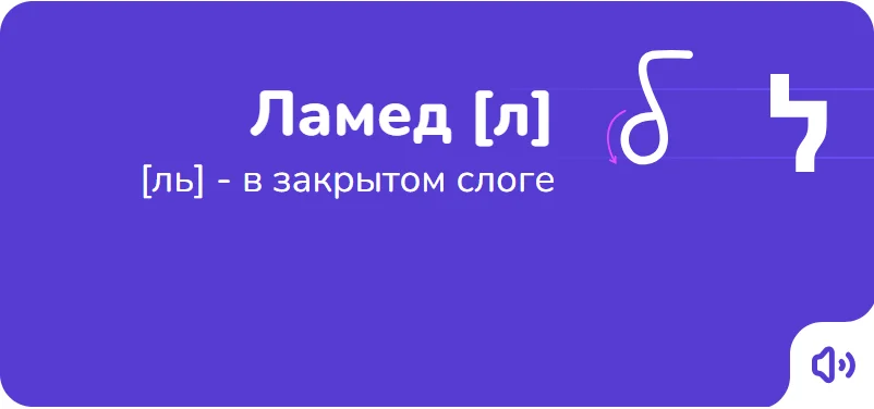 Ламед — порядок написания