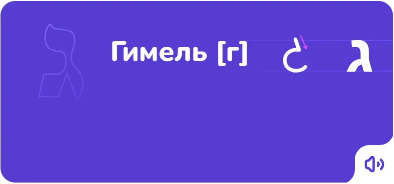 Порядок написания буквы гимель на иврите