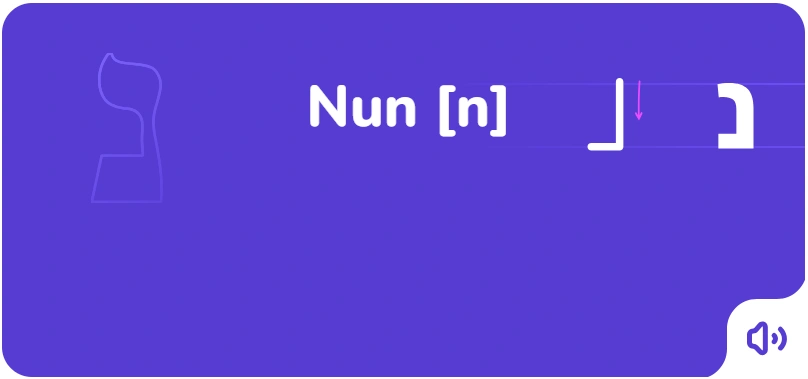 The order of writing the letter Nun in Hebrew