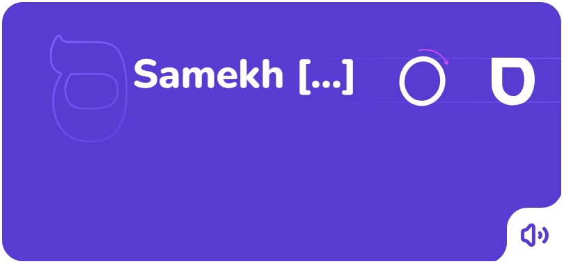 The order of writing the letter Sameh in Hebrew