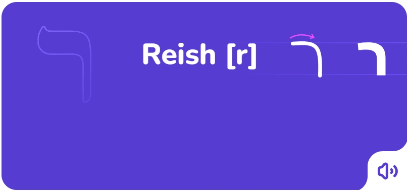 The order of writing the letter Reish in Hebrew