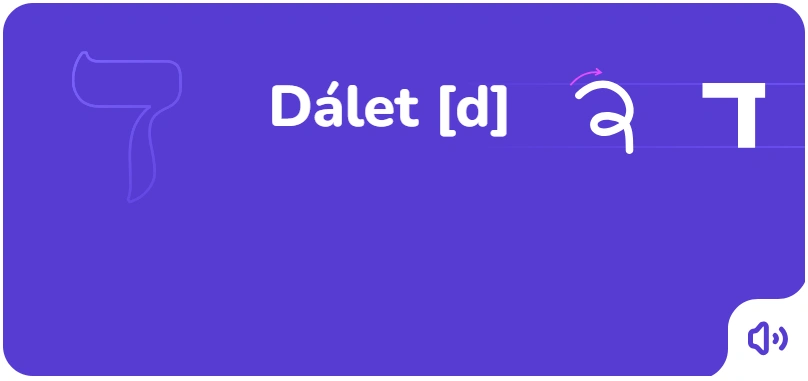El orden de escritura de la letra Dalet en Hebreo