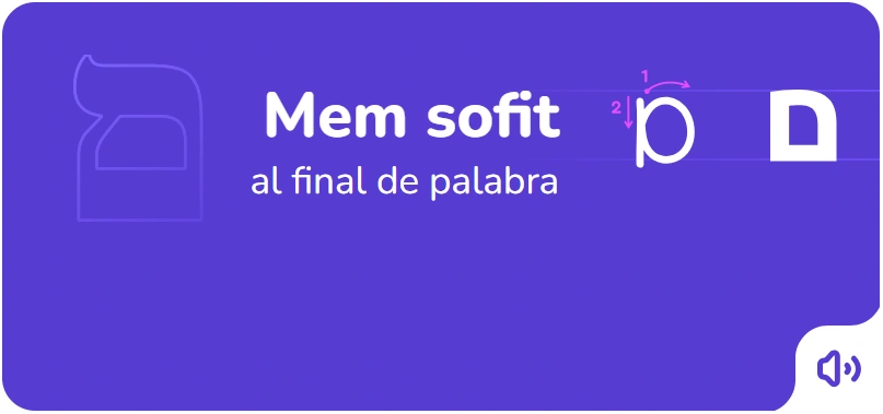 El orden de escritura de la letra Mem sofit en Hebreo